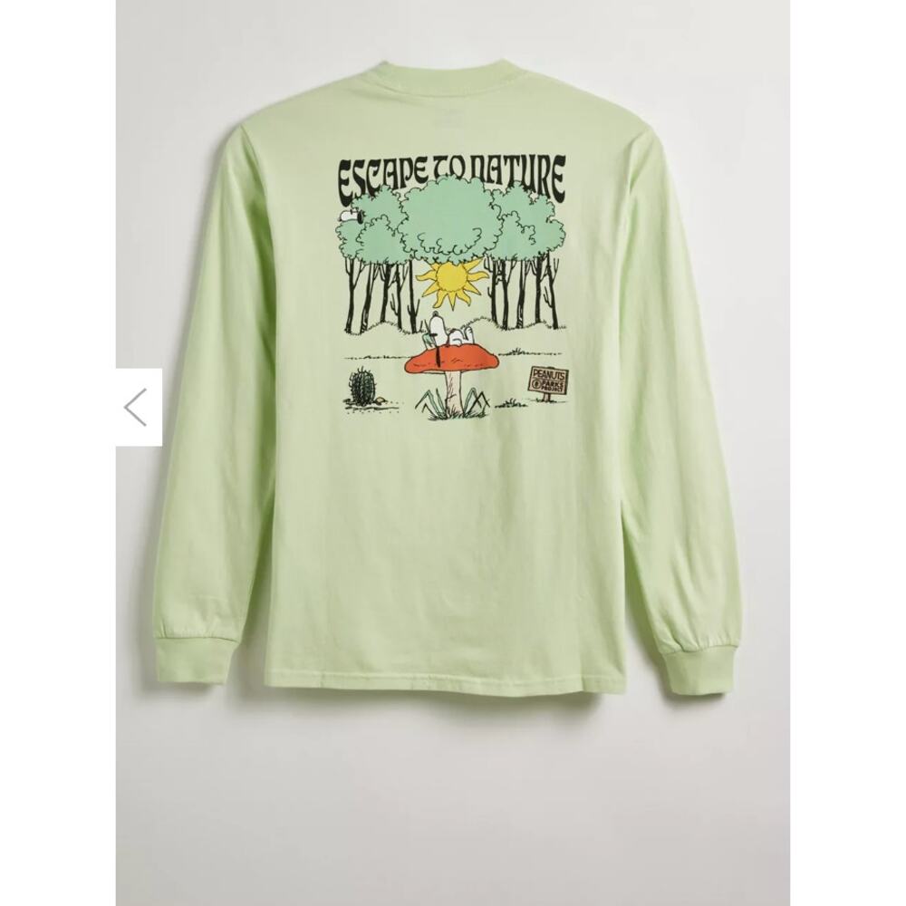 Parks Project X Peanuts UO Exclusive Escape Long Sleeve Tee Large NEW